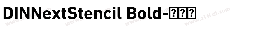 DINNextStencil Bold字体转换